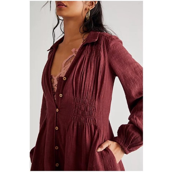 Free People Liesel Mini In Rum Raisin - Picture 3 of 5